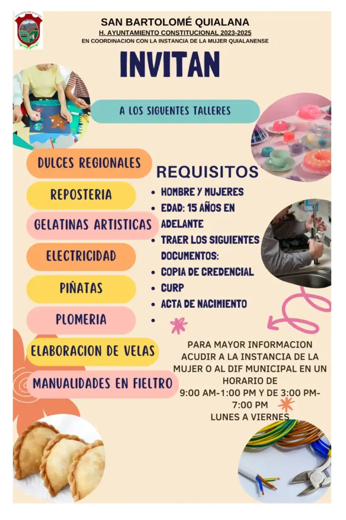 Invitación a participar en Talleres